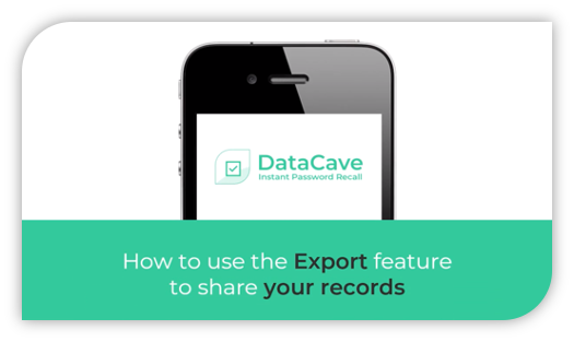 Link to video guide on how to export your passwords and records to people you trust